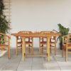 Extending Patio Table 43.3"-63"x31.5"x29.5" Solid Wood Teak