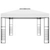 Garden Gazebo Powder-Coated Steel 118.1"x157.4"x106.2" White