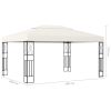 Gazebo 9.8'x13.1' Cream Fabric