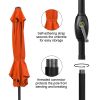 Patio Umbrella 7.5 ft. with Push Button Tilt and Crank 6 Sturdy Aluminum Ribs in Orange