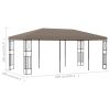 Gazebo 236.2"x118.1" Taupe Fabric