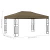 Gazebo 118.1"x157.5" Taupe Fabric