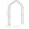 Garden Arch Black 59.1"x13.4"x94.5" Iron