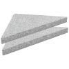 Umbrella Weight Plate Granite 33.1 lb Triangular Gray