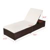 Outdoor Leisure Rattan Furniture Pool Bed / Chaise (Single Sheet)-Brown