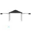 Gazebo with Double Extending Roofs 9.8'x9.8'x9' Anthracite 0.6 oz/ftÂ²