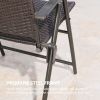 Rattan Folding Outdoor Patio Dining Chairs with Armrest Foldable Wicker Chairs Set of Two