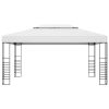 Garden Gazebo Powder-Coated Steel 118.1"x157.4"x106.2" White