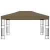 Gazebo 118.1"x157.5" Taupe Fabric