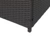 Outdoor Storage Box; 113 Gallon Wicker Patio Deck Boxes with Lid; Outdoor Cushion Storage Container Bin Chest for Kids Toys; Pillows; Towel Black