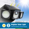 Solar Flood Light Outdoor 218 LED 2000LM;  6500K - 270Â¬âˆžAdjustable 3 Heads Solar Light;  Motion Sensor 26ft;  Waterproof IP65 Solar Powered