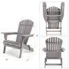 Wood Lounge Patio Chair for Garden Outdoor Wooden Folding Adirondack Chair Set of 2 Solid Cedar Wood Lounge Patio Chair for Garden; Lawn; Backyard;