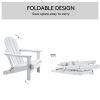 Folding Adirondack Chair Outdoor; Poly Lumber Weather Resistant Patio Chairs for Garden; Deck; Backyard; Lawn Furniture; Easy Maintenance & Classic Ad