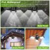 Solar Pendant Lights IP65 Waterproof Shed Light 120Â¬âˆž Adjustable Garage Light with 3 Timing Modes 4 Brightness Levels