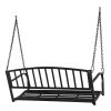 118*46*47cm Iron Art With Iron Chain Vertical Bar Backrest 200kg Iron Swing Black(Swing frames not included)