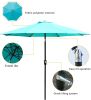 SR Patio Outdoor Market Umbrella with Aluminum Auto Tilt and Crank