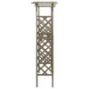 Pergola with Gate 45.7"x15.7"x80.3" Gray Solid Firwood