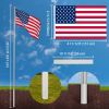 20ft Sectional Al Flag Pole w/US Flag Ball