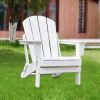 Folding Adirondack Chair Outdoor; Poly Lumber Weather Resistant Patio Chairs for Garden; Deck; Backyard; Lawn Furniture; Easy Maintenance & Classic Ad