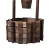 Outdoor wooden wishing well-with bucket