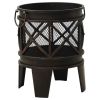 Rustic Fire Pit with Poker Å’Â¶16.5"21.3" Steell