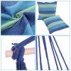 Hammock Chair Distinctive Cotton Canvas Hanging Rope Chair with Pillows Blue YJ