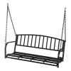 118*46*47cm Iron Art With Iron Chain Vertical Bar Backrest 200kg Iron Swing Black(Swing frames not included)