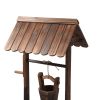 Outdoor wooden wishing well-with bucket