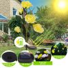 2Pcs Solar Powered Lights Outdoor Rose Flower LED Decorative Lamp Water Resistant Pathway Stake Lights