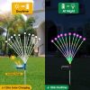 2Pcs Solar Firefly Lights Swaying Decorative Pathway Stake Lamp IP65 Waterproof Landscape Patio Yard Night Light