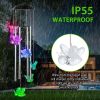 Solar Wind Chime Lights Butterfly Lamp 7 Color Changing String Lights