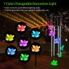 Solar Wind Chime Lights Butterfly Lamp 7 Color Changing String Lights