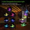 Solar Wind Chime Lights Butterfly Lamp 7 Color Changing String Lights