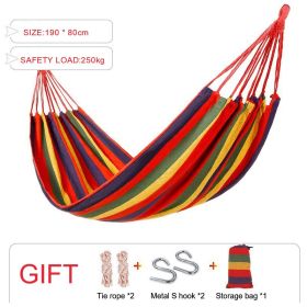 Sleeping hammock Outdoor Parachute Camping Hanging Sleeping Bed Swing Portable Double Chair wholesale (Ships From: China, Color: Basic colorful)