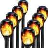 Outdoor Solar Lights;  Water-Resistant Flickering Flames Torch Light;  Landscape Decoration Lighting