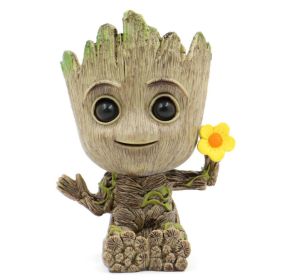 Guardians of the Galaxy Groot Flower Pot Bird's Nest Tree Man Groot Tree Man Hand Ornament (style: 1)