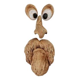 Resin Old Man Tree Hugger Bark Ghost Face Decoration Funny Tree Face  For Outdoor Yard Easter (Model: A)