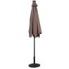 9 Feet Patio LED Solar Umbrella with Crank