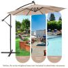 10 Feet Patio Solar Powered Cantilever Umbrella with Tilting System